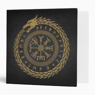 Vegvisir Norse Serpent Rune Circle Design Binder