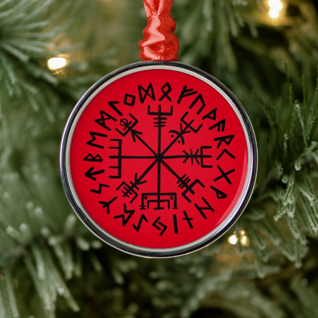 Vegvisir Symbol Metal Ornament (Tree)