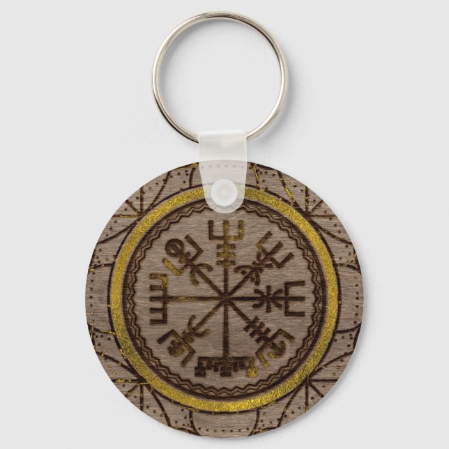 Vegvisir. The Magic Navigation Viking Compass Keychain (Front)