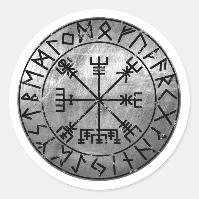 Vegvisir Viking Compass Classic Round Sticker (Front)