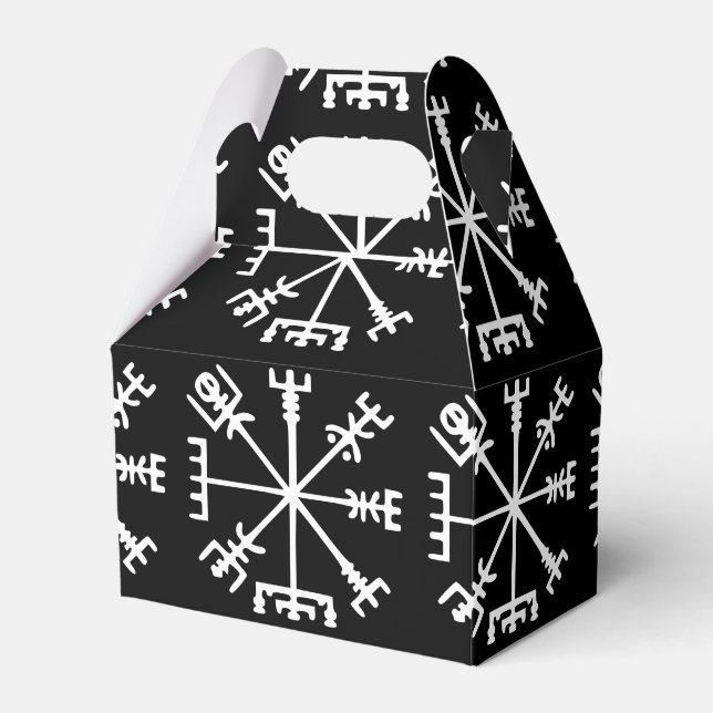Vegvísir (Viking Compass) Favor Box (Front Side)