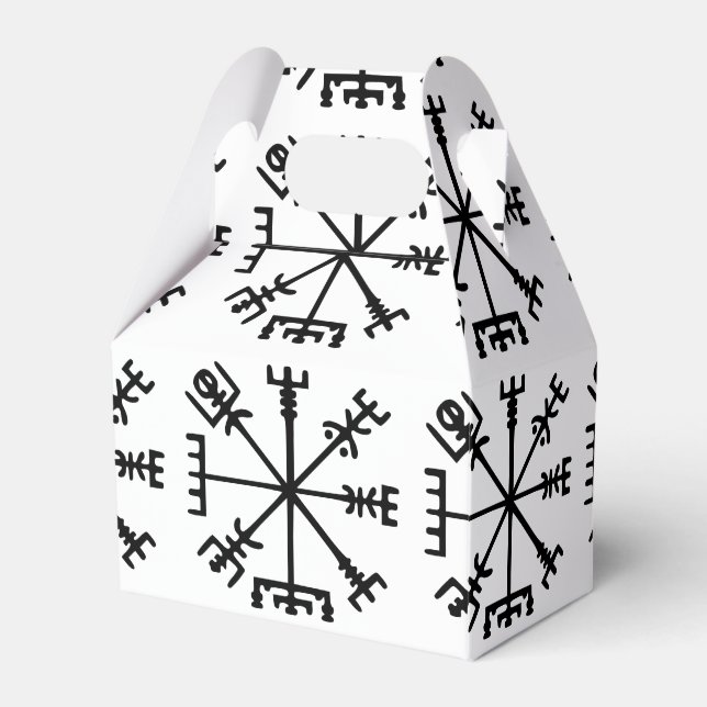 Vegvísir (Viking Compass) Favor Box (Front Side)