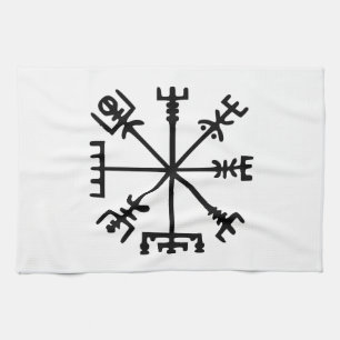 Vegvísir (Viking Compass) Kitchen Towel