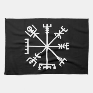 Vegvísir (Viking Compass) Kitchen Towel
