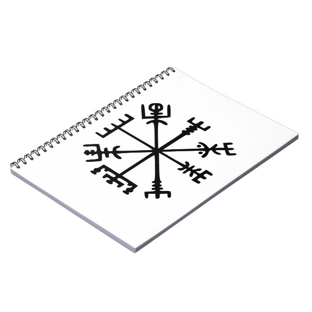 Vegvísir (Viking Compass) Notebook (Left Side)