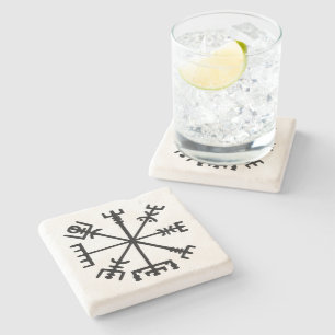 Vegvísir (Viking Compass) Stone Coaster