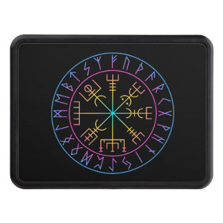 Vegvisir Viking Compass Symbol Design Trailer Hitch Cover