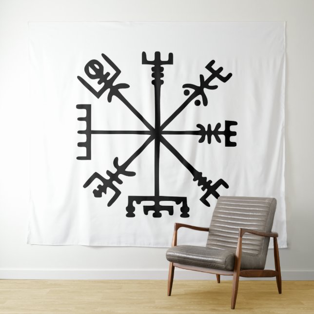 Vegvísir (Viking Compass) Tapestry (In Situ (Horizontal))