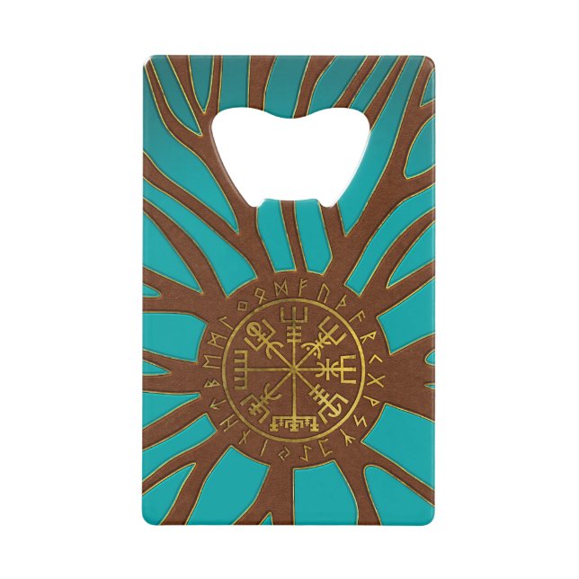 Vegvisir - Viking  Navigation Compass Credit Card Bottle Opener (Front)