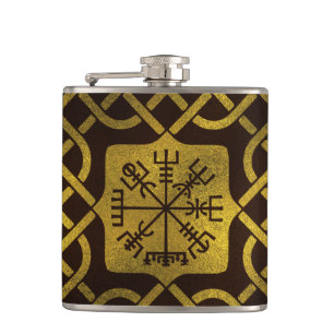 Vegvisir - Viking  Navigation Compass Hip Flask