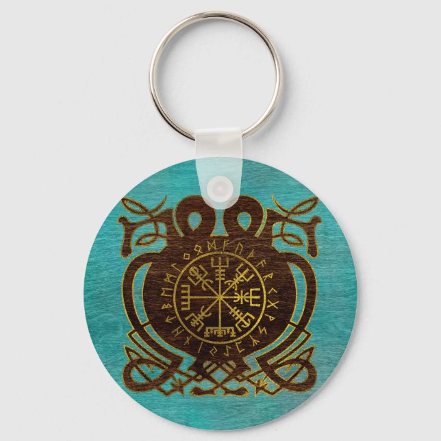 Vegvisir - Viking  Navigation Compass Keychain (Front)