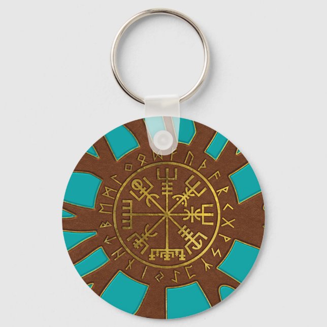 Vegvisir - Viking  Navigation Compass Keychain (Front)