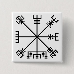 Vegvisir Viking Symbol 2 Inch Square Button