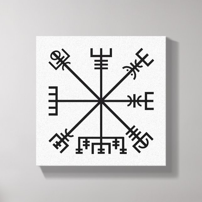 Vegvisir Viking Symbol Canvas Print (Front)