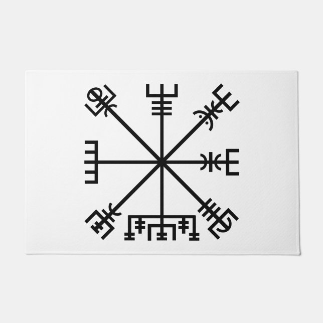 Vegvisir Viking Symbol Doormat (Front)