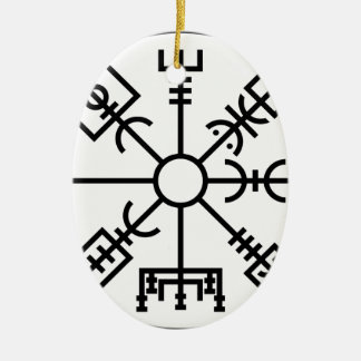 vegvisir Viking Symbol Norse Shield Odin Ceramic Ornament