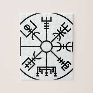 vegvisir Viking Symbol Norse Shield Odin Jigsaw Puzzle