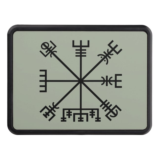 Vegvisir Viking Symbol Trailer Hitch Cover (Front)