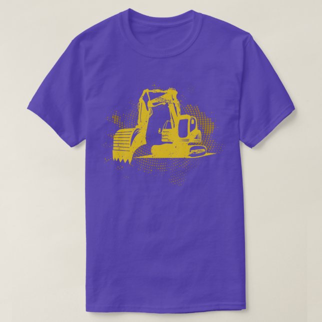 Vehicle Construction Excavator T-Shirt (Design Front)