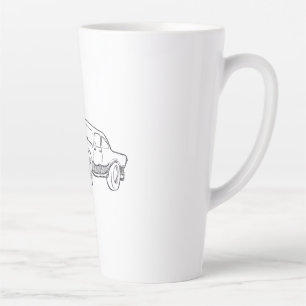 vehicle illustration latte mug