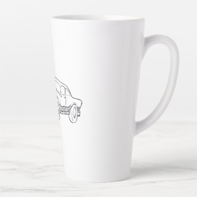 vehicle illustration latte mug (Right)