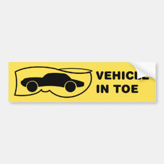 Vehicle in Toe Bumper Sticker