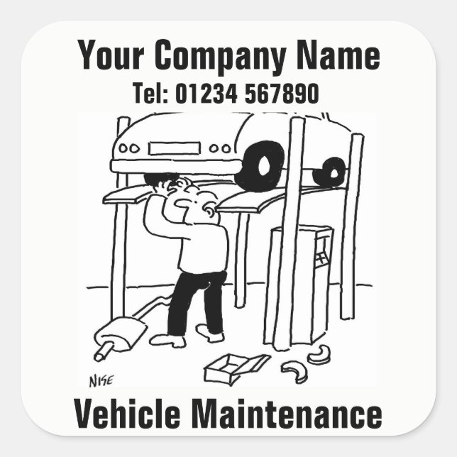 Vehicle Maintenance Business stickers (Front)