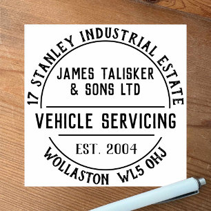 Vehicle Servicing Rubber Stamp