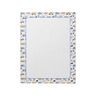 Vehicles Themed Notepad