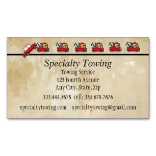 VehicleTowing Roadside Assistance Recovery Busines Magnetic Business Card