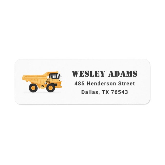 Véhicules de construction Garçon fête d'anniversai (Devant)