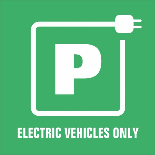 Véhicules électriques Uniquement autocollant de pa (Devant)