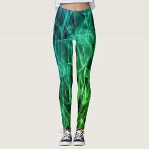 Veil like a X-ray image neon green Leggings