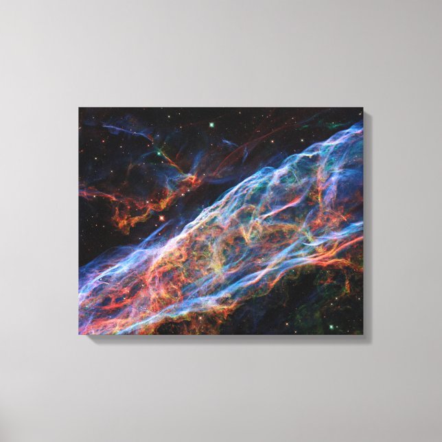 Veil Nebula Supernova Remnants Hubble Telescope Canvas Print (Front)
