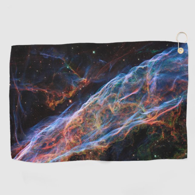 Veil Nebula Supernova Remnants Hubble Telescope Golf Towel (Horizontal)