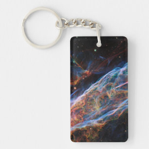 Veil Nebula Supernova Remnants Hubble Telescope Keychain