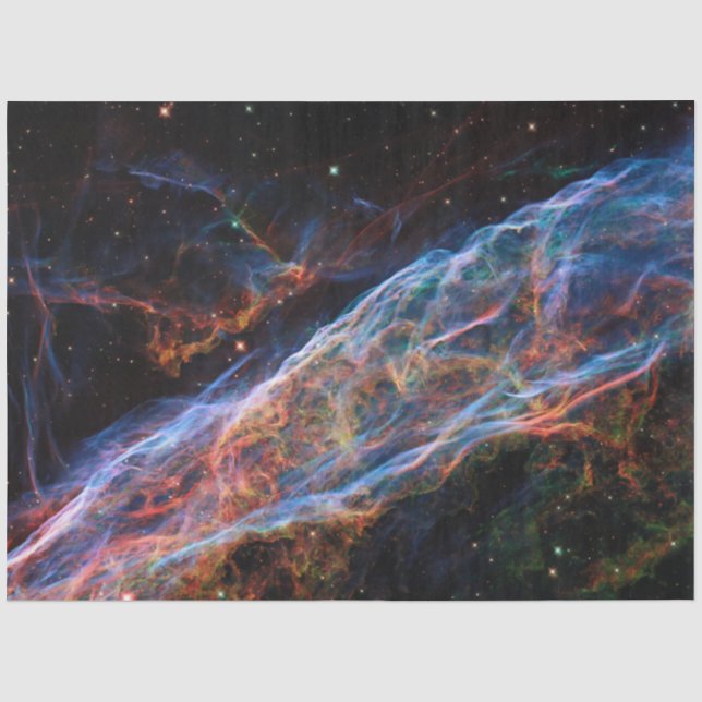 Veil Nebula Supernova Remnants Hubble Telescope Tissue Paper (Front)