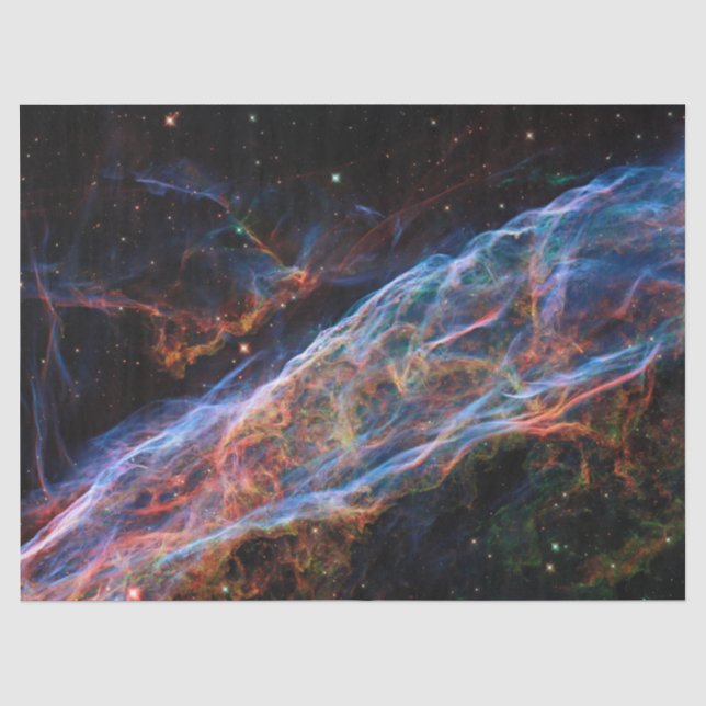 Veil Nebula Supernova Remnants Hubble Telescope Tissue Paper (Front)
