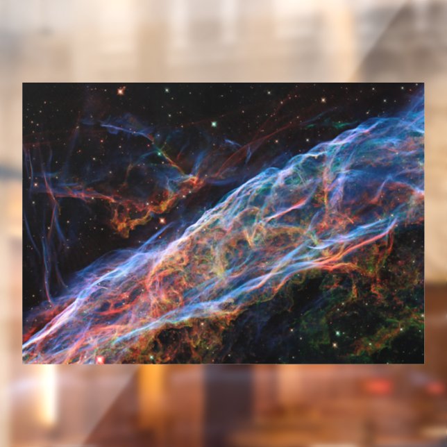 Veil Nebula Supernova Remnants Hubble Telescope Window Cling (Sheet 2)