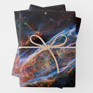 Veil Nebula Supernova Remnants Hubble Telescope Wrapping Paper Sheet