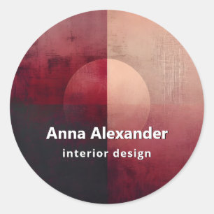 Veil of Division Minimal Design Classic Round Sticker