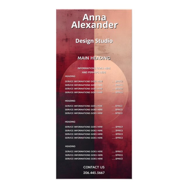 Veil of Division | Minimal Design  Rack Card (Front)