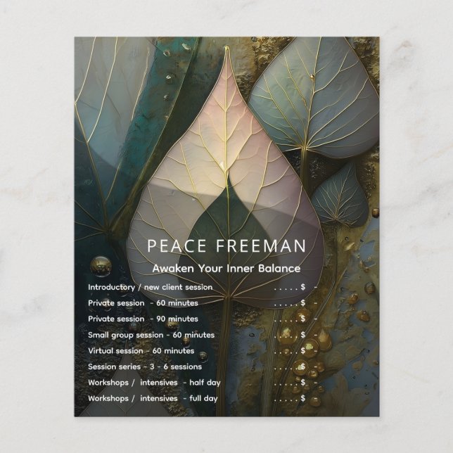 Veil of Leaves | botanical Design Flyer (Front)