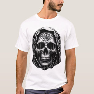 Veil of Shadows: The Enigmatic Skull" T-Shirt
