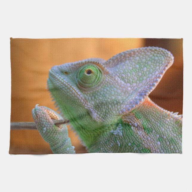 Veiled Chameleon Kitchen Towel (Horizontal)