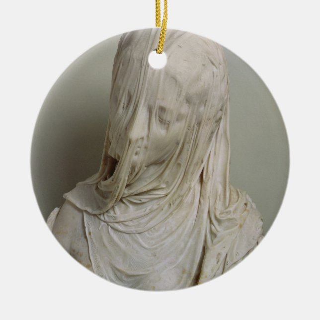 Veiled Girl (marble) Ceramic Ornament (Front)
