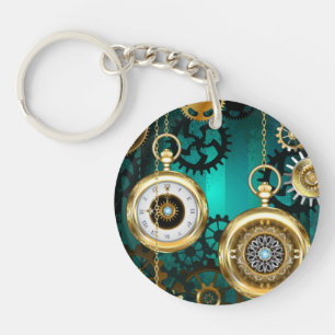 Veille bijoux Steampunk sur un Arrière - plan vert