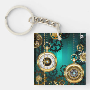 Veille bijoux Steampunk sur un Arrière - plan vert