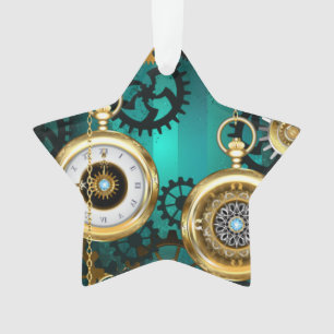 Veille bijoux Steampunk sur un Arrière - plan vert