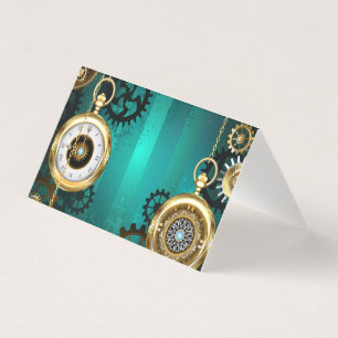 Veille bijoux Steampunk sur un Arrière - plan vert